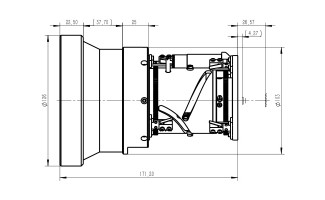 23mm to 450mm f/4.0 Continuous Zoom MWIR Thermal Camera Lenses, for Cooled Detector